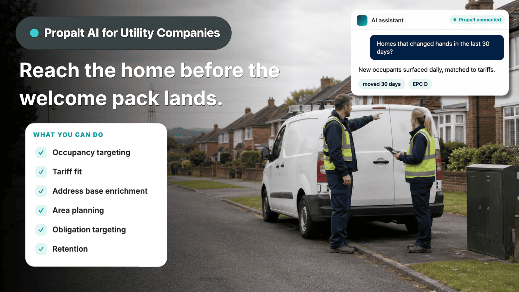 Reach the home before the welcome pack and match the tariff.
